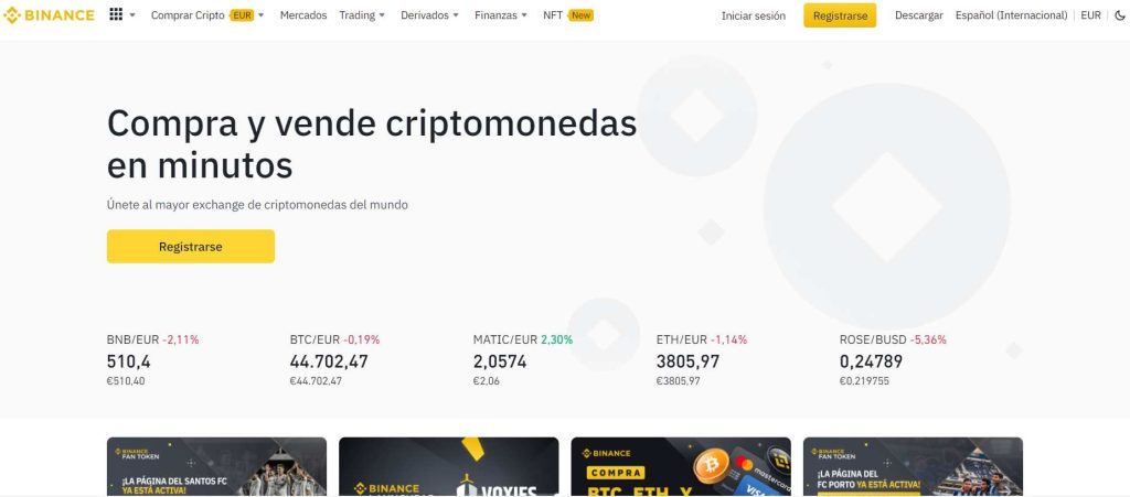 Plataforma Binance